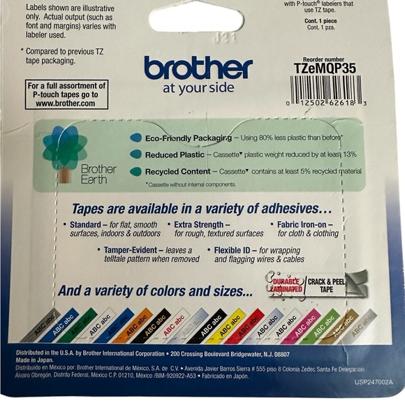 Brother TZ-MQP35 Tape for P-Touch Labelers White on Berry Pink 0.47” x 16.4' NEW - Picture 3 of 3